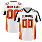 Custom White Black Side Stripe Pattern Football Jersey | BuyFootballJersey