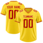 Custom Yellow Red Personalized Neckline Square Classic Football Jersey | BuyFootballJersey