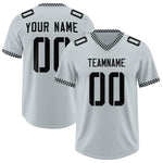 Custom Silver Black Personalized Neckline Square Classic Football Jersey | BuyFootballJersey
