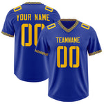 Custom Royal Yellow Personalized Neckline Square Classic Football Jersey | BuyFootballJersey