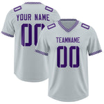 Custom Silver Purple Personalized Neckline Square Classic Football Jersey | BuyFootballJersey