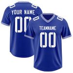 Custom Royal White Personalized Neckline Square Classic Football Jersey | BuyFootballJersey