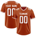 Custom Texas Orange White Personalized Neckline Square Classic Football Jersey | BuyFootballJersey