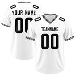 Custom White Black Personalized Neckline Square Classic Football Jersey | BuyFootballJersey
