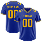 Custom Royal Yellow Personalized Neckline Square Classic Football Jersey | BuyFootballJersey