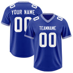 Custom Royal White Personalized Neckline Square Classic Football Jersey | BuyFootballJersey