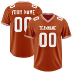 Custom Texas Orange White Personalized Neckline Square Classic Football Jersey | BuyFootballJersey
