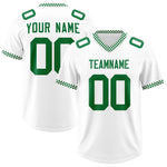 Custom White Kelly Green Personalized Neckline Square Classic Football Jersey | BuyFootballJersey