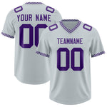 Custom Silver Purple Personalized Neckline Square Classic Football Jersey | BuyFootballJersey