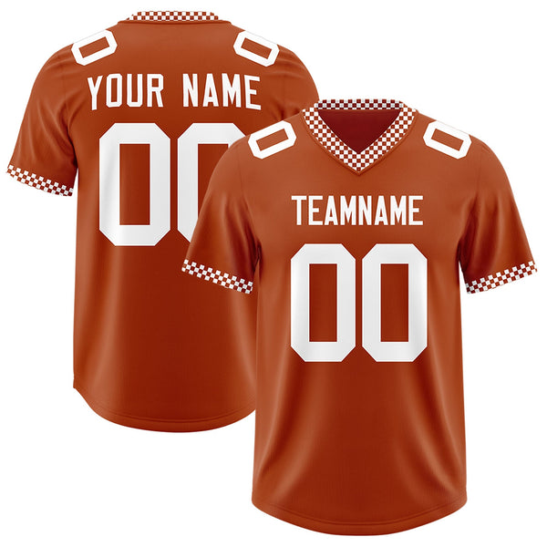 Custom Texas Orange White Personalized Neckline Square Classic Football Jersey | BuyFootballJersey