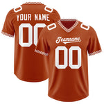 Custom Texas Orange White Personalized Neckline Square Classic Football Jersey | BuyFootballJersey