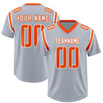 Custom Silver Personalized Shoulder Cut Two-Tone Football Jersey | BuyFootballJersey