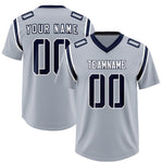 Custom Silver Personalized Shoulder Cut Two-Tone Football Jersey | BuyFootballJersey