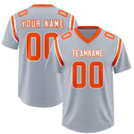 Custom Silver Personalized Shoulder Cut Two-Tone Football Jersey | BuyFootballJersey
