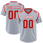 Custom Silver Personalized Shoulder Cut Two-Tone Football Jersey | BuyFootballJersey