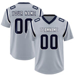 Custom Silver Personalized Shoulder Cut Two-Tone Football Jersey | BuyFootballJersey