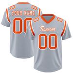 Custom Silver Personalized Shoulder Cut Two-Tone Football Jersey | BuyFootballJersey