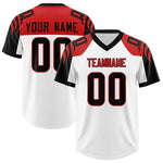 Custom White Black Raglan Sleeves Personalized Pattern Football Jersey | BuyFootballJersey