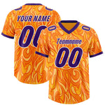 Custom Yellow Personalized Printed Graffiti Pattern Design Football Jersey | BuyFootballJersey