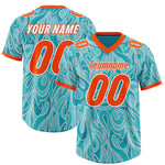 Custom Teal Personalized Printed Graffiti Pattern Design Football Jersey | BuyFootballJersey