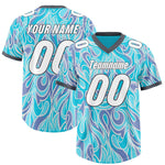 Custom Sky Blue Personalized Printed Graffiti Pattern Design Football Jersey | BuyFootballJersey