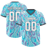 Custom Sky Blue Personalized Printed Graffiti Pattern Design Football Jersey | BuyFootballJersey