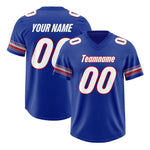 Custom Royal White Retro Personalized Sleeve Line Football Jersey | BuyFootballJersey