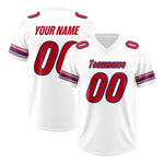 Custom White Red Retro Personalized Sleeve Line Football Jersey | BuyFootballJersey