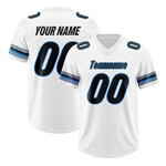 Custom White Black Retro Personalized Sleeve Line Football Jersey | BuyFootballJersey