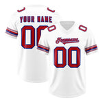 Custom White Red Retro Personalized Sleeve Line Football Jersey | BuyFootballJersey