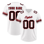 Custom White Red Retro Personalized Sleeve Line Football Jersey | BuyFootballJersey