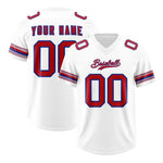 Custom White Red Retro Personalized Sleeve Line Football Jersey | BuyFootballJersey