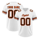 Custom White Brown Retro Personalized Sleeve Line Football Jersey | BuyFootballJersey