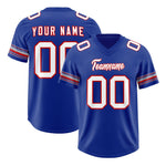 Custom Royal White Retro Personalized Sleeve Line Football Jersey | BuyFootballJersey