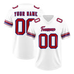 Custom White Red Retro Personalized Sleeve Line Football Jersey | BuyFootballJersey