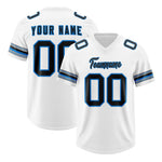 Custom White Black Retro Personalized Sleeve Line Football Jersey | BuyFootballJersey