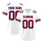 Custom White Red Retro Personalized Sleeve Line Football Jersey | BuyFootballJersey