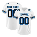 Custom White Black Retro Personalized Sleeve Line Football Jersey | BuyFootballJersey