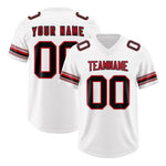 Custom White Red Retro Personalized Sleeve Line Football Jersey | BuyFootballJersey