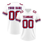 Custom White Red Retro Personalized Sleeve Line Football Jersey | BuyFootballJersey