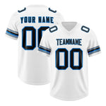 Custom White Black Retro Personalized Sleeve Line Football Jersey | BuyFootballJersey
