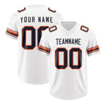 Custom White Navy Retro Personalized Sleeve Line Football Jersey | BuyFootballJersey