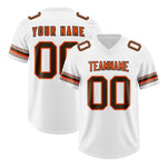 Custom White Brown Retro Personalized Sleeve Line Football Jersey | BuyFootballJersey