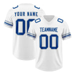 Custom White Royal Retro Personalized Sleeve Line Football Jersey | BuyFootballJersey