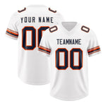 Custom White Navy Retro Personalized Sleeve Line Football Jersey | BuyFootballJersey
