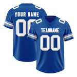 Custom Royal White Retro Personalized Sleeve Line Football Jersey | BuyFootballJersey