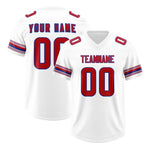 Custom White Red Retro Personalized Sleeve Line Football Jersey | BuyFootballJersey