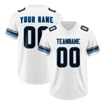 Custom White Black Retro Personalized Sleeve Line Football Jersey | BuyFootballJersey