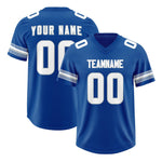 Custom Royal White Retro Personalized Sleeve Line Football Jersey | BuyFootballJersey