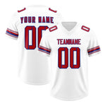 Custom White Red Retro Personalized Sleeve Line Football Jersey | BuyFootballJersey